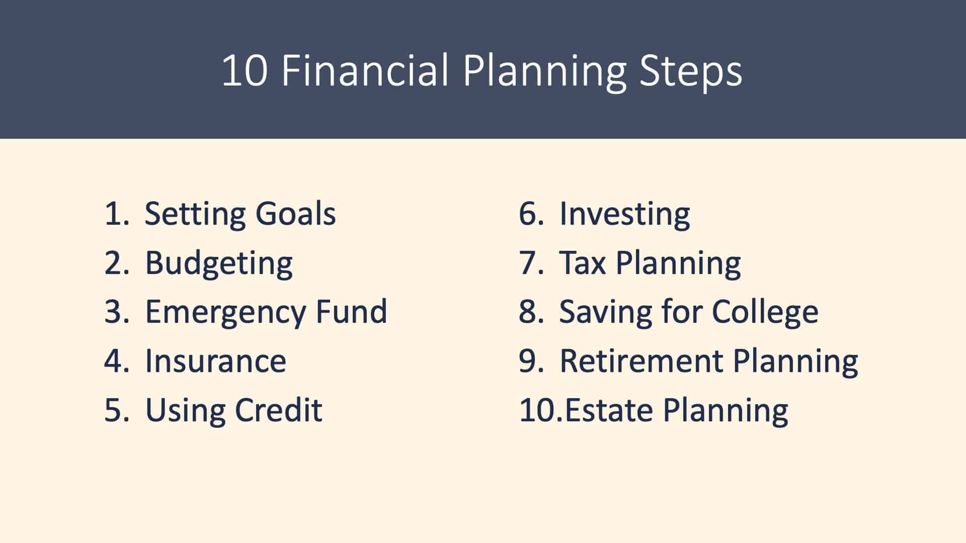 Financial Planning Steps - Slide2